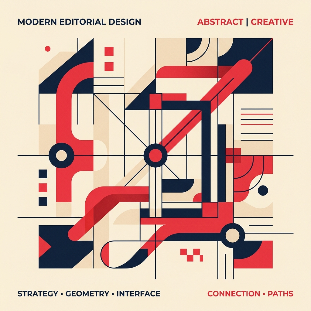 Ilustración conceptual de diseño de interfaces y conexiones estratégicas de DotLab